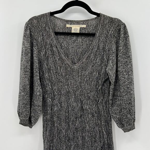 Max Studio Puff Sleeve Sweater Dress - Gray - Small - Picture 2 of 6